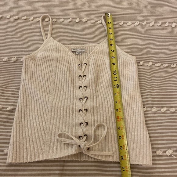 ✨5 for $15✨ American Eagle Knit Lace Up Top - Picture 8 of 10
